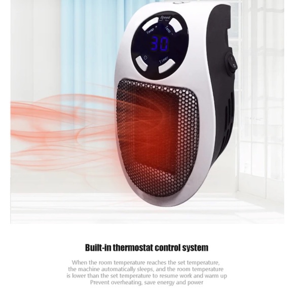 NWT Wall Plugin Portable Heater with remote control - Picture 6 of 13